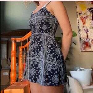 xSmall Navy Blue Bandanna Style Print Mini‎ sun dress Aeropostale